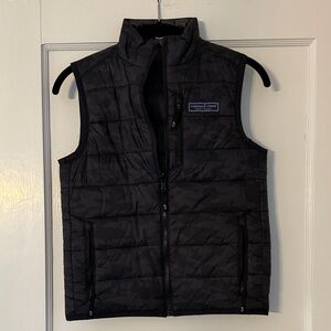 Vineyard Vines Youth Reversible Black Puffer Vest
